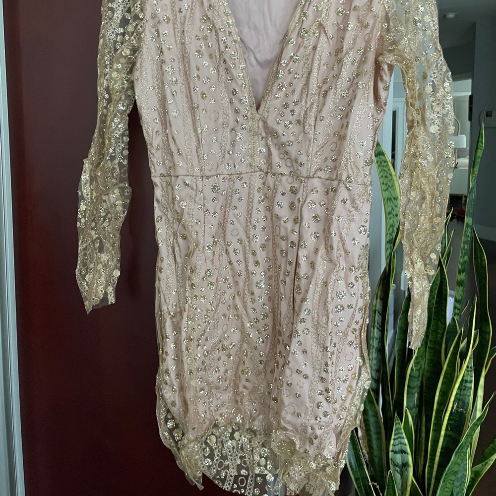 Brand new dress - gold sequence